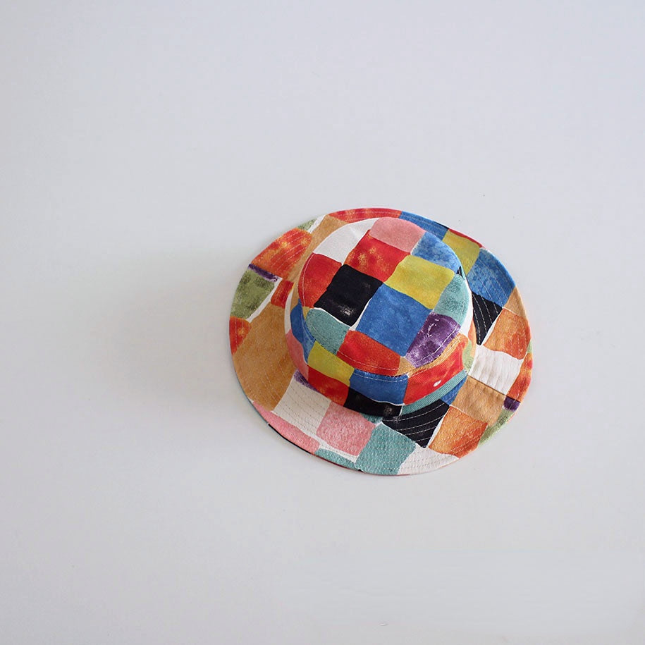 Wholesale Cotton Graffiti Geometric Fisherman Hat